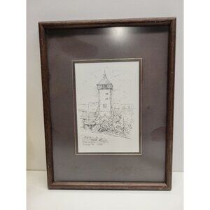 Drawing Reutlingen Tubinger Tor E/Laun Framed 8x10"